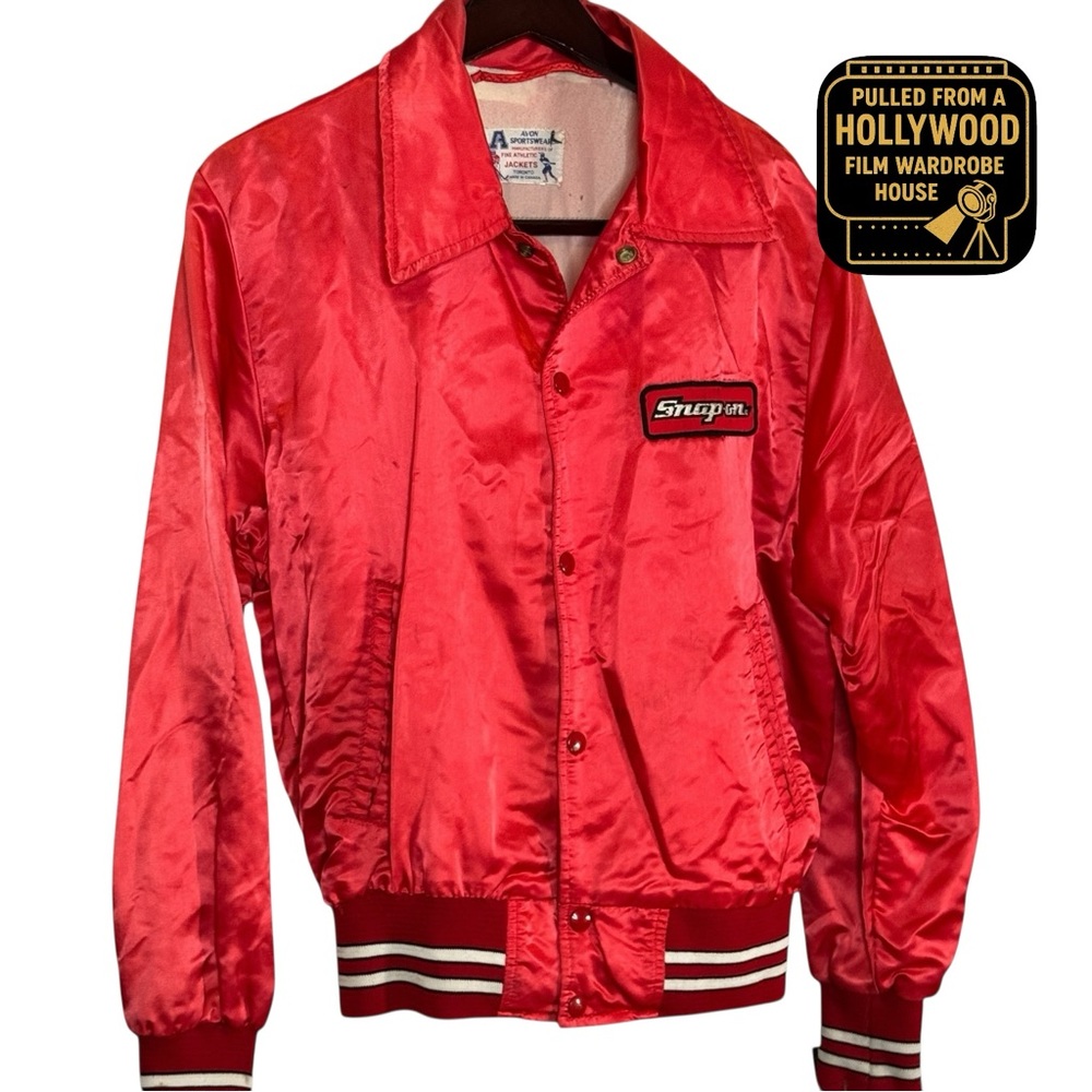Vintage Snap-on Tools Red Satin Bomber Jacket